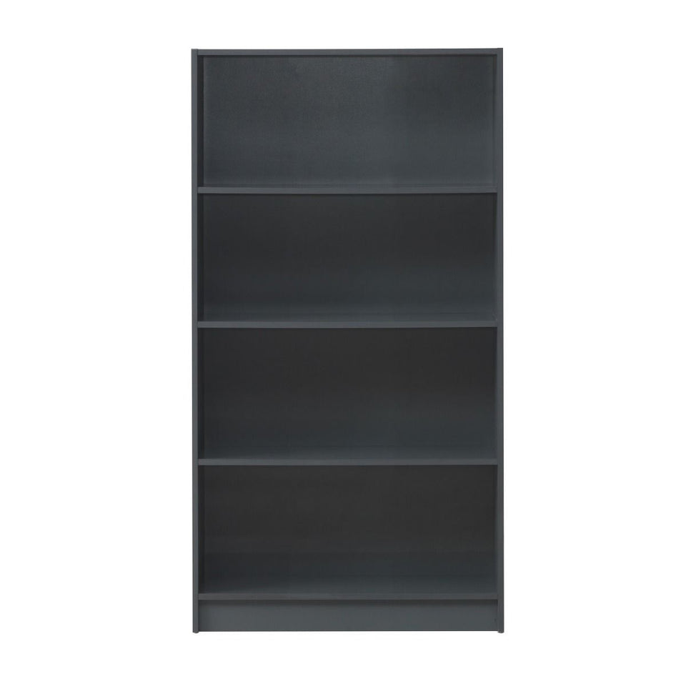 Modern Design Tall Bookcase 4 Tier Adjustable Shelves Unit.