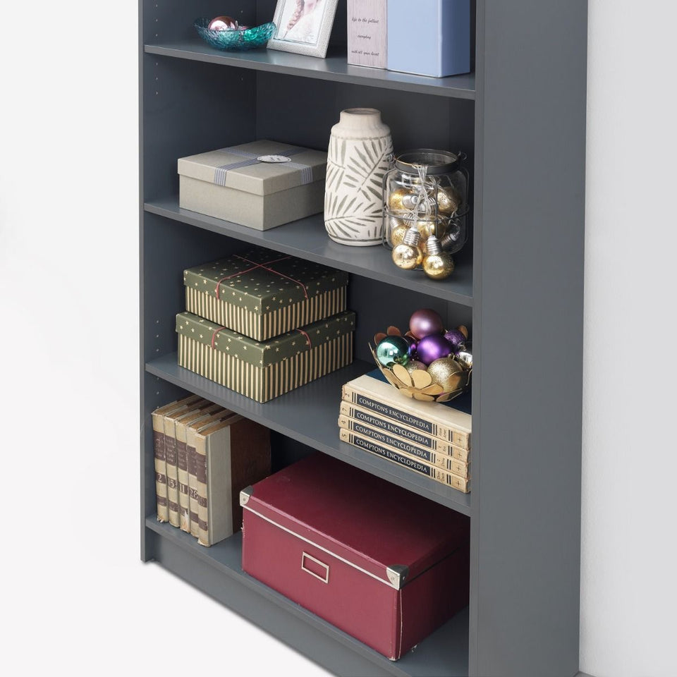 Modern Design Tall Bookcase 4 Tier Adjustable Shelves Unit.