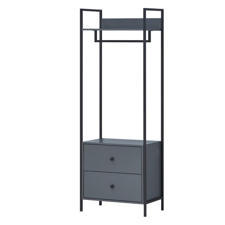 Open Wardrobe with 2 Drawers Stylish Bedroom Furniture for Wardrobe Storage and Organisation
