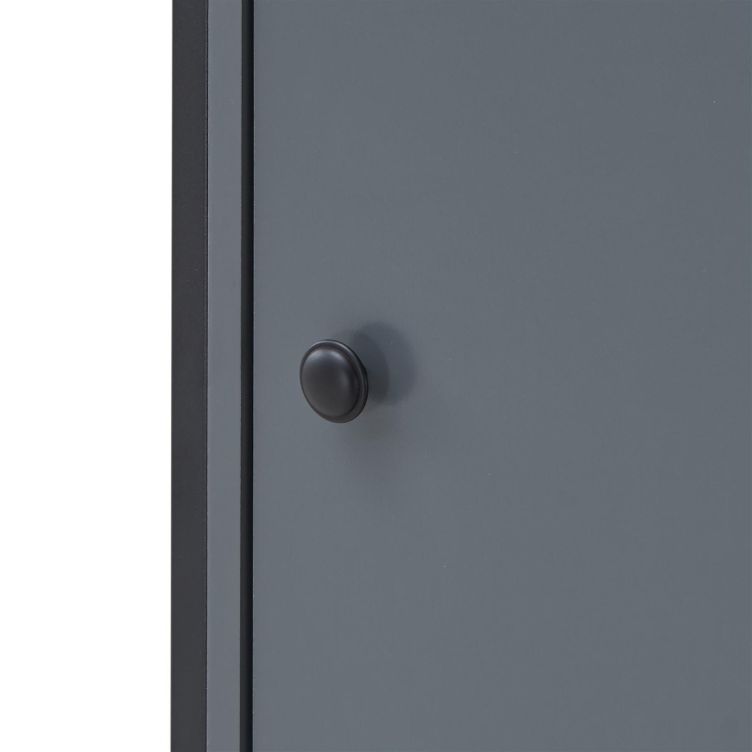 Storage Cabinet with 1 Door & 4 Shelves Wardrobe Storage with Cupboard and Open Shelving for Bedroom Furniture