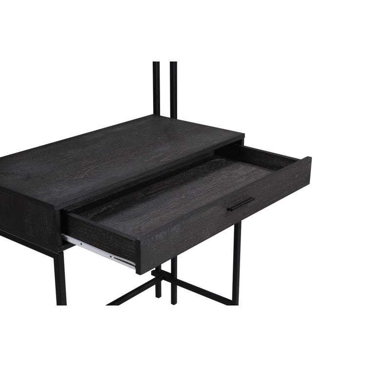 Stylish Black Dressing Table with Mirror – Modern Makeup Desk for Elegant Bedrooms