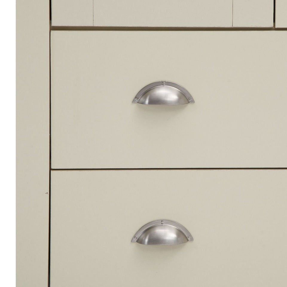 Ite 3 Piece Bedroom Set 3 Door Wardrobe, 3+4 Chest of Drawers, 2 Drawer Bedside Table - Cream and Oak Effect