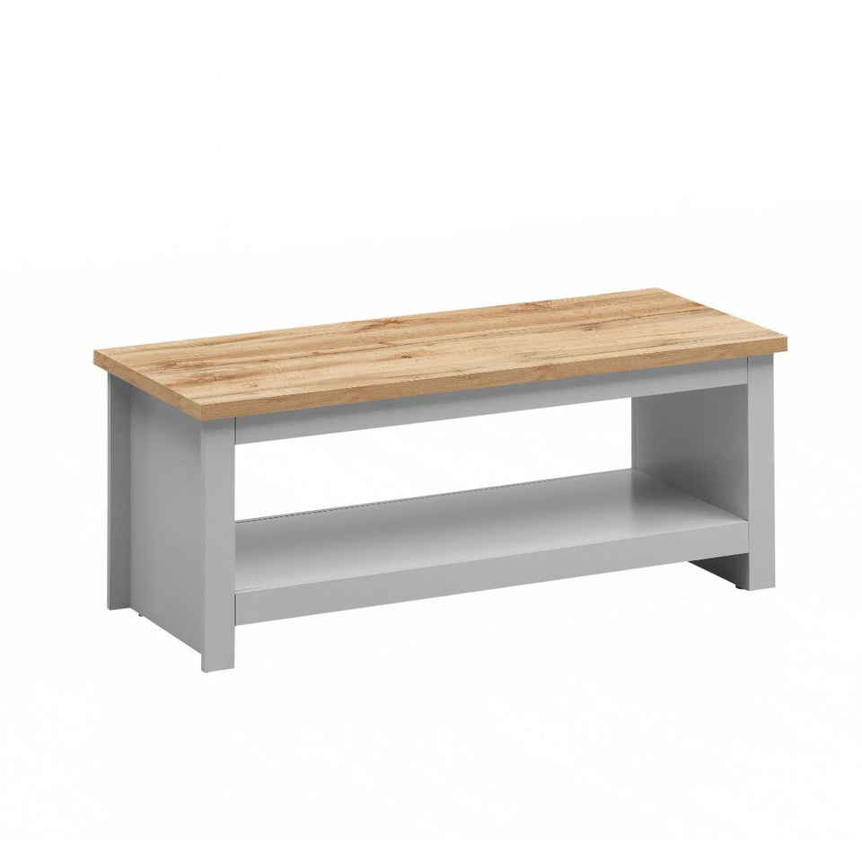 Rectangular Coffee Table for Living Room Grey Lift Up Coffee Table with Storage