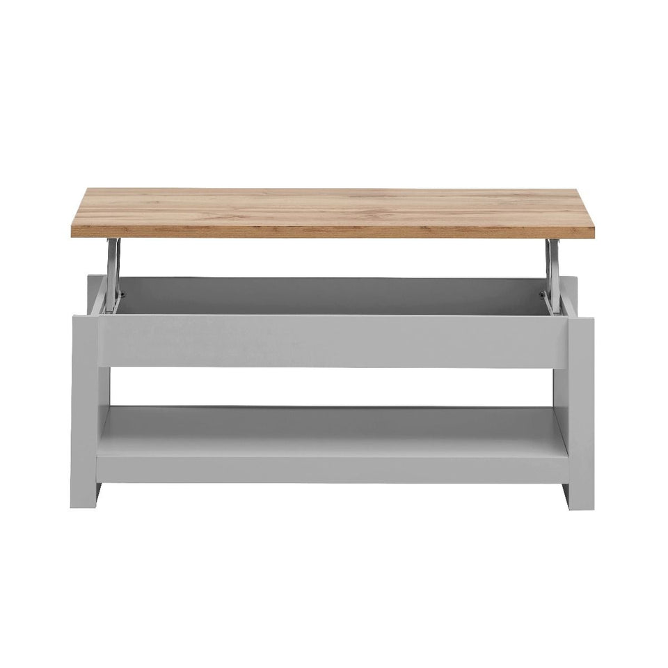 Rectangular Coffee Table for Living Room Grey Lift Up Coffee Table with Storage