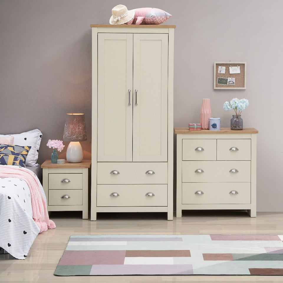 Ite  4 Drawer Chest of Drawers - Cream Bedroom Furniture with Storage