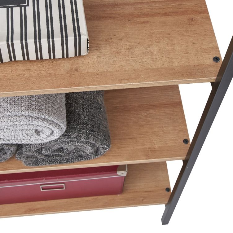 Alaga Wardrobe with Hanging Rail and 4 Shelves – Riviera Oak Wardrobe Storage Cupboard for Bedroom Furniture
