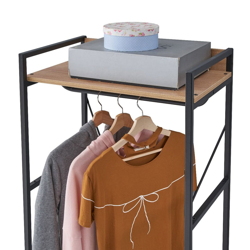 Alaga Wardrobe with Hanging Rail, 5 Shelves Riviera Oak Wardrobe for Bedroom Storage Furniture