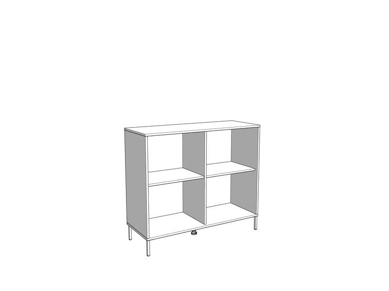 Artisan Oak Effect and Black Small Sideboard – 2 Door Storage Cabinet