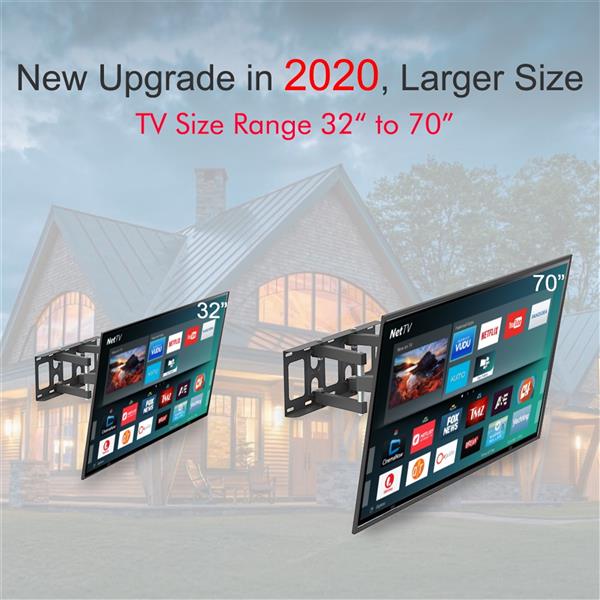 32-70 Inch Double Pendulum Large Base TV Stand Tmds-101 Bearing 50Kg