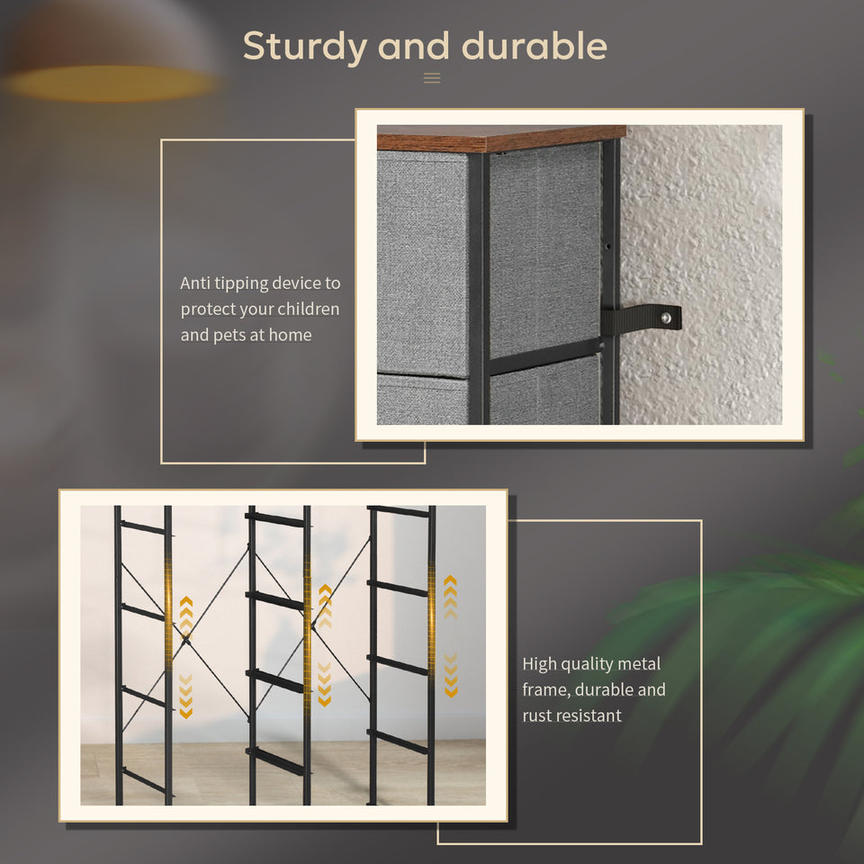 Non-woven storage cabinet with 10 drawers- Grey