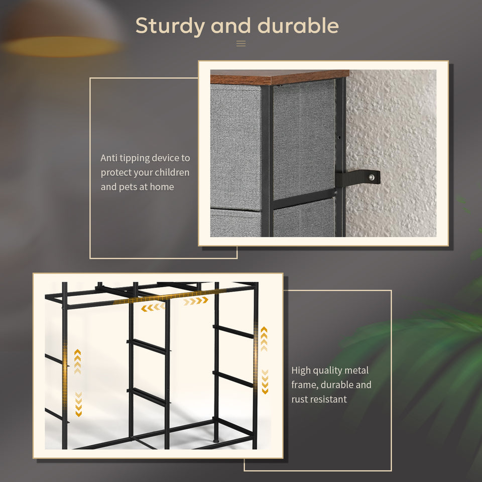 Non-woven storage cabinet with 9 drawers- Grey