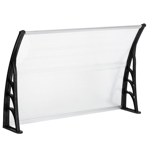 HT-120 x 80 Household Application Door & Window Rain Cover Eaves Canopy White & Black Bracket