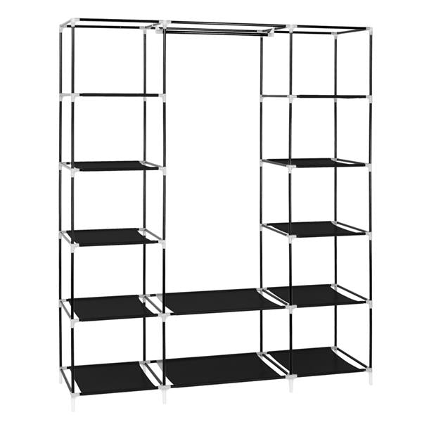 69" Portable Clothes Closet Wardrobe Storage Organizer with Non-Woven Fabric