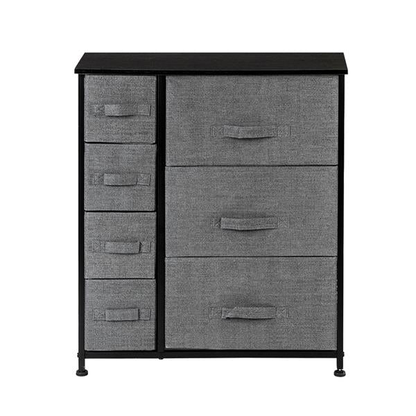 Dresser With 7 Drawers for Bedroom, Hallway, Closet, Office Organization Grey