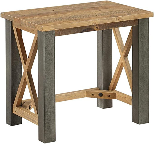 Urban Elegance - Reclaimed Open Front Side / Lamp Table