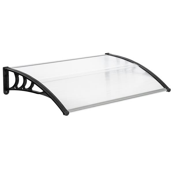 HT-120 x 80 Household Application Door & Window Rain Cover Eaves Canopy White & Black Bracket