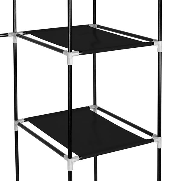 69" Portable Clothes Closet Wardrobe Storage Organizer with Non-Woven Fabric