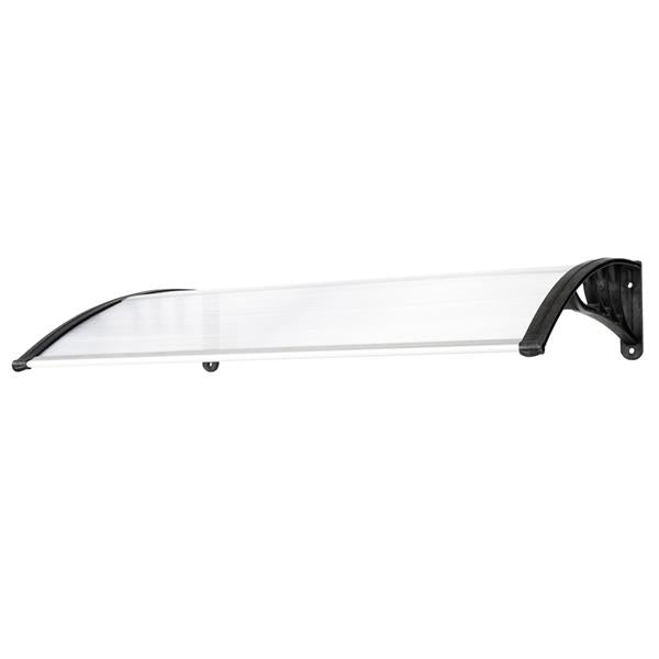 HT-120 x 80 Household Application Door & Window Rain Cover Eaves Canopy White & Black Bracket