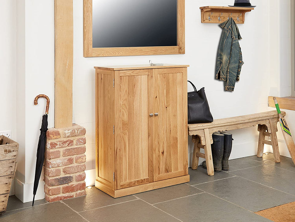 Mobel Oak Large Shoe Cupboard
