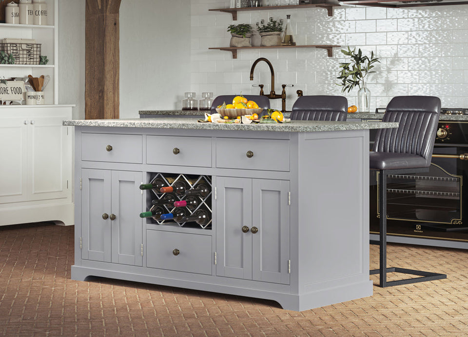 Baumhaus- Grey Kitchen Island With Grey Granite Top-Baumhaus