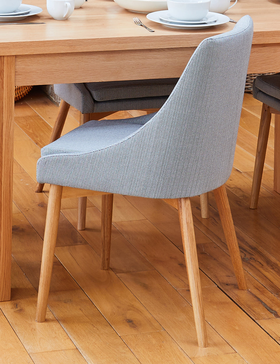 Oak Grey Chair (Pack of two)