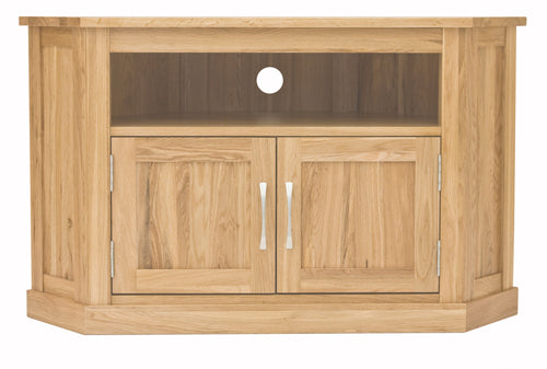 Mobel Oak Corner Television Cabinet - Lavish Kitchen Isle