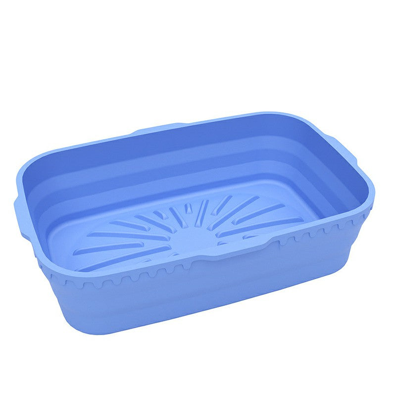 Rectangle Microwavable Air Fryer Silicone Pot Baking Basket Oven Non Stick Reusable Liners