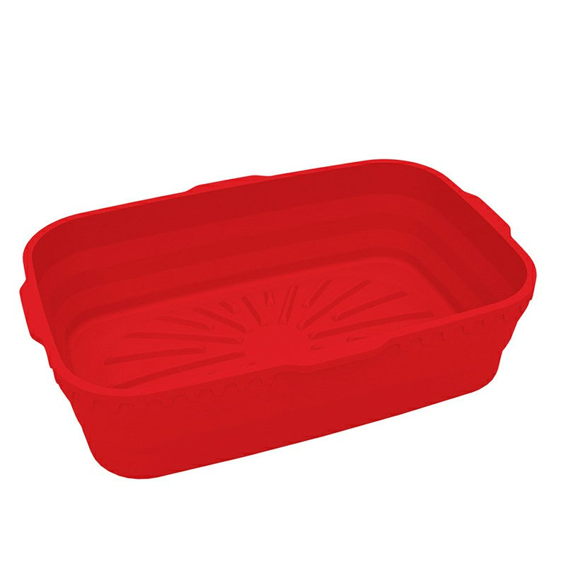 Rectangle Microwavable Air Fryer Silicone Pot Baking Basket Oven Non Stick Reusable Liners
