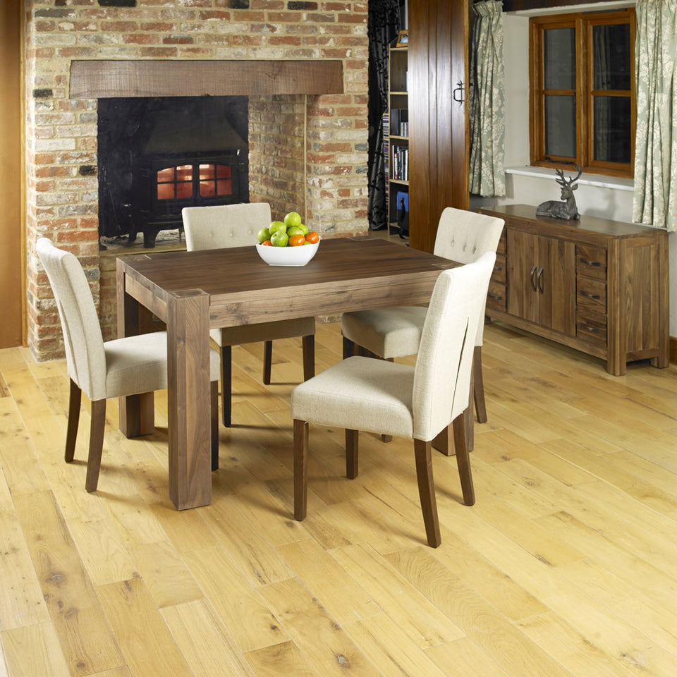 Walnut Dining Table set 120cm (4 Seater)