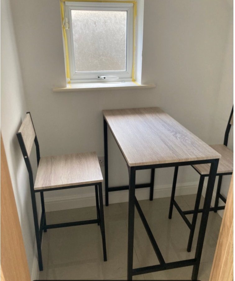 Bar Table and Stool Set| MDF and Metal Frame