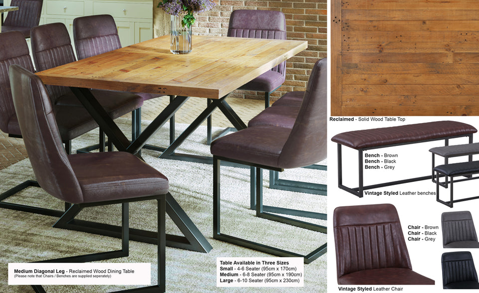 Urban Elegance - Reclaimed (Diagonal Leg)