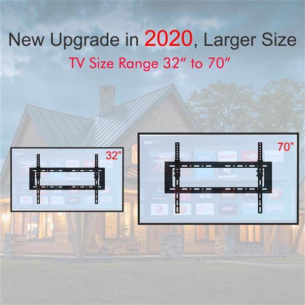 32-70" Wall Mount Bracket TV Stand TMW798 with Spirit Level