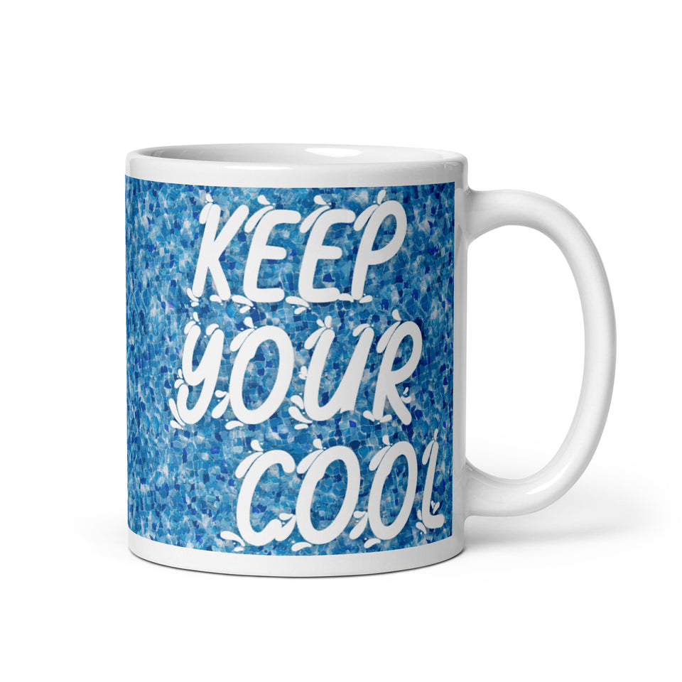 White glossy mug