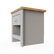 Modern Light Grey Nightstand with 1 Drawer Versatile Bedside Table for Bedroom & Living Room