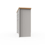 Light grey Lavish Kitchen Isle sideboard cabinet with 2 drawers and 2 doors, stylish storage for living or dining room.
