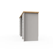 Home Desk Table with Drawers Study Office Computer Laptop Furniture- Grey - Lavish Kitchen Isle