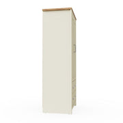 Cream and oak effect Lavish Kitchen Isle 2-door wardrobe with hanging rail, shelving, and drawers for stylish storage.