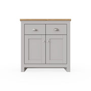 Light grey Lavish Kitchen Isle sideboard cabinet with 2 drawers and 2 doors, stylish storage for living or dining room furniture