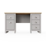 Home Desk Table with Drawers Study Office Computer Laptop Furniture- Grey - Lavish Kitchen Isle