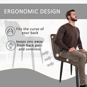 Pair of modern ergonomic dining chairs from Lavish Kitchen Isle with high backs and adjustable feet, suitable for kitchen and office.