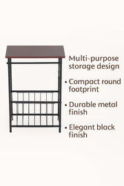 Lavish Kitchen Isle multifunctional bathroom side table with a sleek indoor design, perfect for coffee or small items.