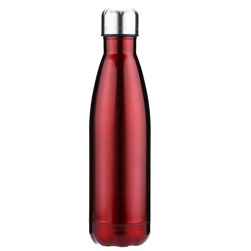 500ML Stainless Thermos Cola Shaped Double Wall Vacuum Water Bottle Flask - Glossy Red