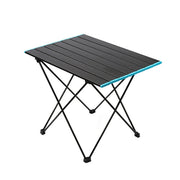 Portable aluminium camping table by Lavish Kitchen Isle, lightweight, foldable, and durable for 2-5 day outdoor camping trips.