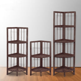 Tier Quality Wooden Corner Shelf Stand Rack for Home Decoration - Lavish Kitchen Isle