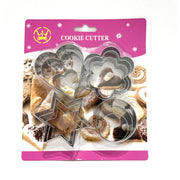 Set of 12 traditional shape cookie cutters by Lavish Kitchen Isle, featuring various fun shapes for baking.