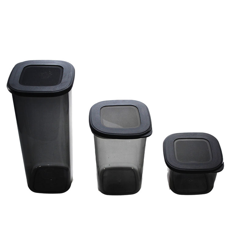 Square Food Storage Containers Set of 3 550ml/1.2 Litre/1.75 Litre