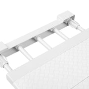 Lavish Kitchen Isle adjustable extendable wardrobe closet divider rack with shelves for organized storage, easy to install.