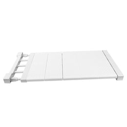 Lavish Kitchen Isle adjustable extendable wardrobe closet divider rack with shelves for organized storage and easy installation.
