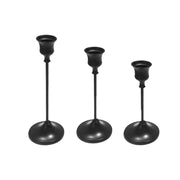Set of 3 Lavish Kitchen Isle candlestick holders for decorative use on fireplace or dining table, enhancing home decor.