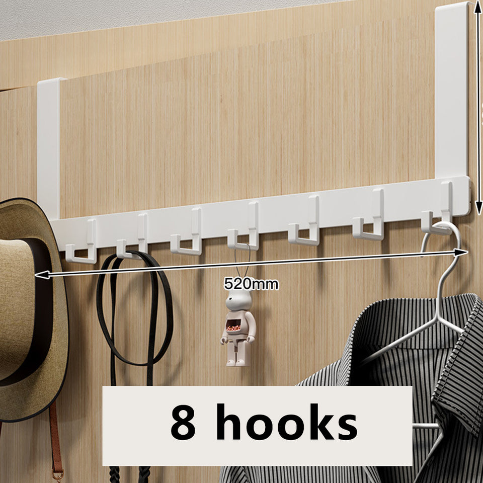 Over The Door 8 Hooks Hanger Racks Organiser Clothes Storage Towel Coat Rack